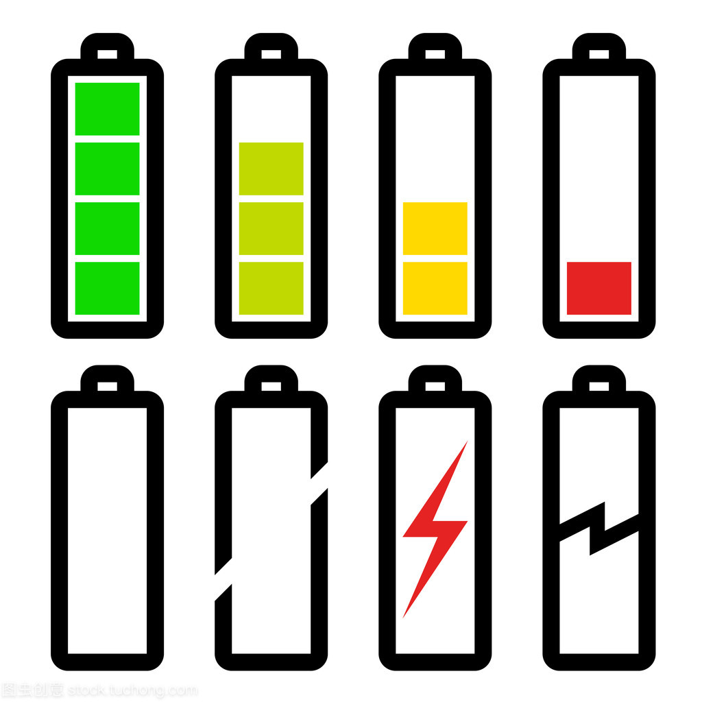 符号的电池电量水平